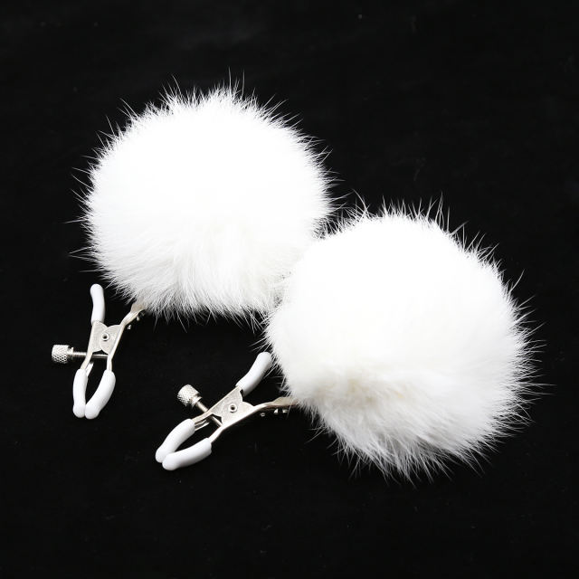 Nipple Clips with Ball white