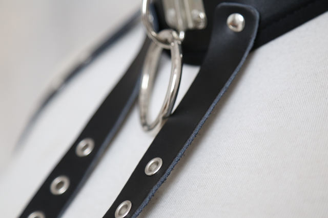 Leather bondage lingerie