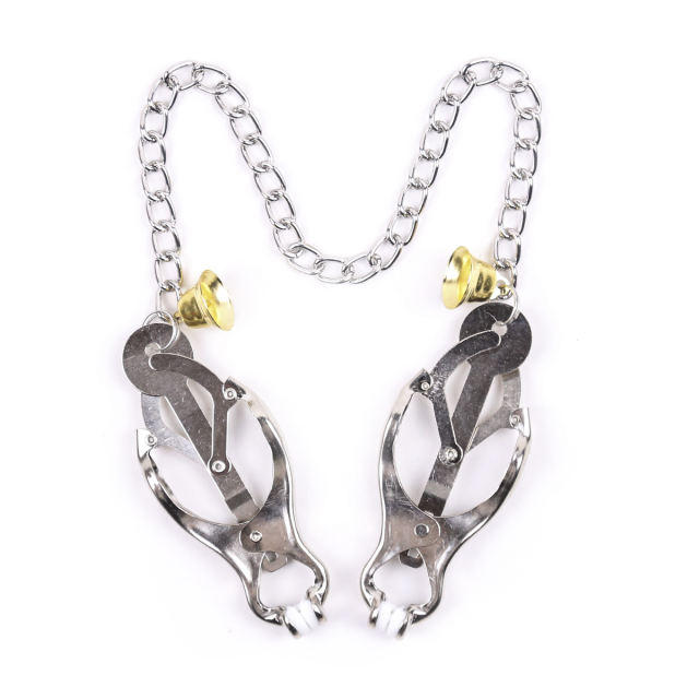 Nipple Clips with Chain Silver