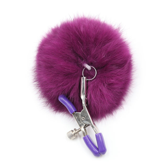 Nipple Clips with Ball violet