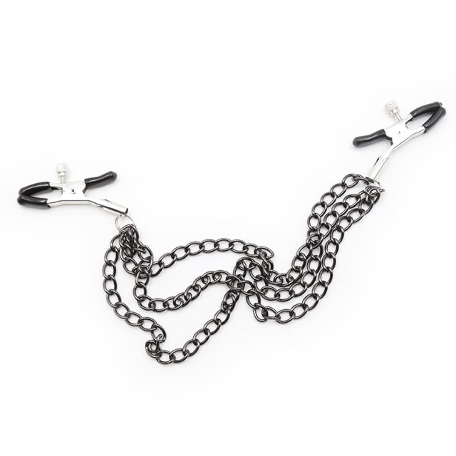 Nipple Clips with Chain 3pcs Black
