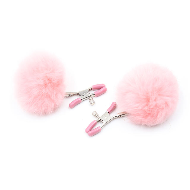 Nipple Clips with Ball Pink