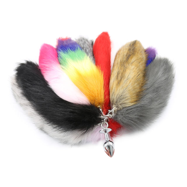 Faux Fur Fox Tail With Metal Anal Plug