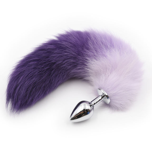 Real Fur Fox Tail With Metal Anal Plug