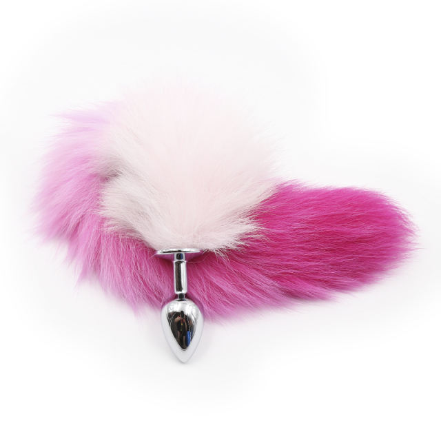 Real Fur Fox Tail With Metal Anal Plug