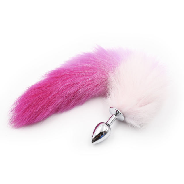 Real Fur Fox Tail With Metal Anal Plug