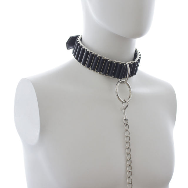 collar with chain leash