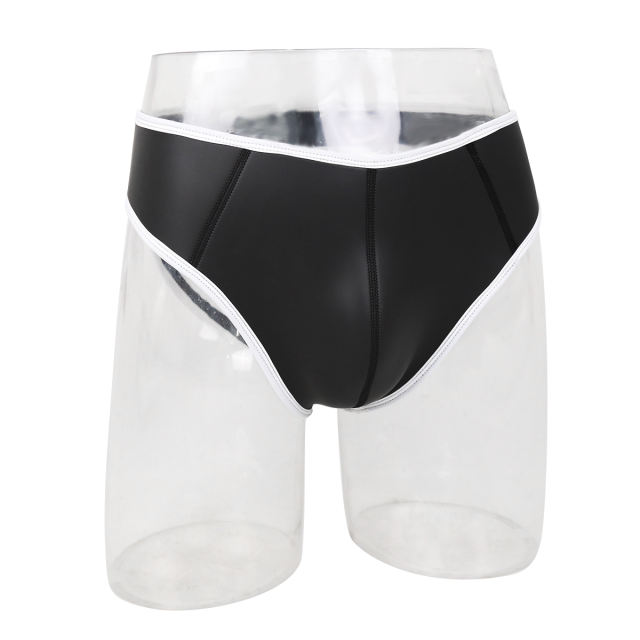 Black neoprene panty with white binding