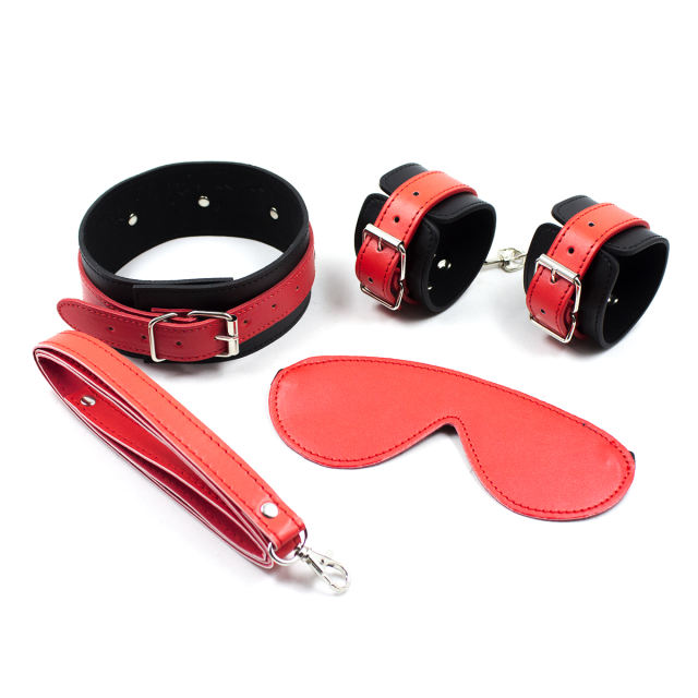 Bondage 3 set(collar, eye mask & wrist restraints)