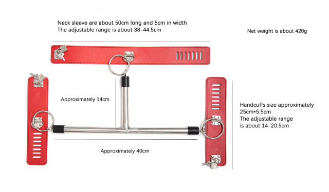 Metal bondage spreader bar with restraints