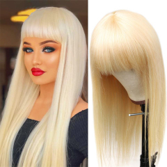 613 No Lace Bang Wig Hot Selling Remy Straight Hair Wig