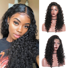 Deep Wave Full Lace Hair Wigs Haute Qualité 100% vrais cheveux humains