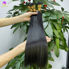 10A Straight I-TIP Hair Extension Benutzerdefiniertes rohes Menschenhaar