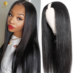 Straight U-part No Lace Wigs Soft And Beauty Remy Human Hair