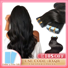 10A Body Wave Cinta en extensión de cabello Real Virgin Human Hair 50g