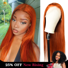 Straight Colored Orange Ginger Transparnet Lace Wig Absolutely Stunning and Gorgeous 350#