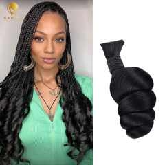 Loose Wave 100% Human Hair Natural Black Bulk Hair For Braiding Bundles No Weft Braiding Hair Extension