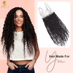 Kinky Curly Lace Frontal 100% Human Hair HD Lace Frontal Pre Plucked Natural Hairline with Baby Hair