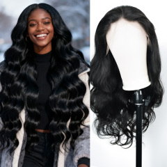 Parrucche frontali in pizzo con onda corporea 10A 180% densità capelli umani realistici