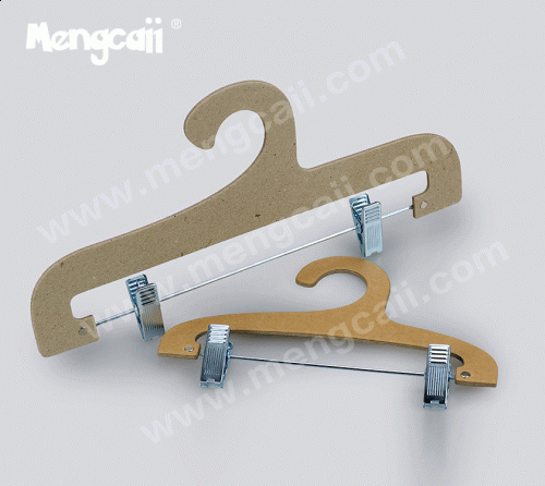 Manufacturers custom clothing paper pants clip environmental protection renewable paper hanger adult with clip cardboard pants hanger