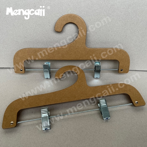 Manufacturers custom clothing paper pants clip eco protection reusable cardboard hanger adult with clip cardboard pants rack