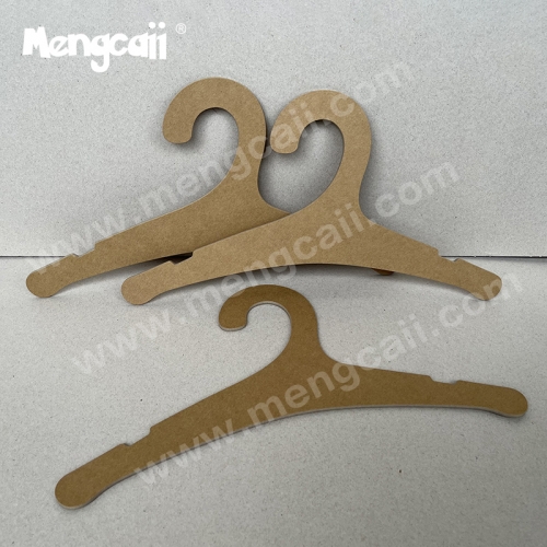 Custom children's clothing cardboard hanger eco friendly degradable paper hook children's color printing paper hanger