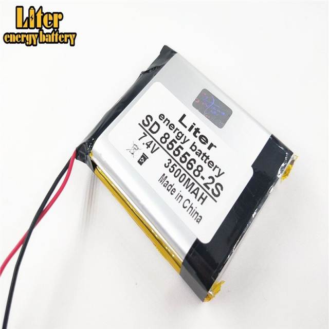 855568-2S 7.4V 3500mAh Lithium polymer Battery with Protection Board For Bluetooth stereo PDA DVD GPS 175570