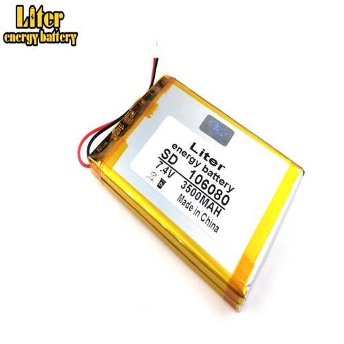 7.4V 3500mAh 106080 XH2.5/2P BIHUADE Polymer Li-ion battery for DVD player Satellite Finder Meter WS6902 WS6912 WS6909 WS6918 WS6922