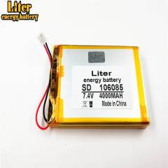 XH2.5/2P connector 7.4V 4000mAh 106085 Polymer Li-ion battery for DVD Satellite Finder Meter  WS6902 WS6912 WS6909 WS6918 WS6922