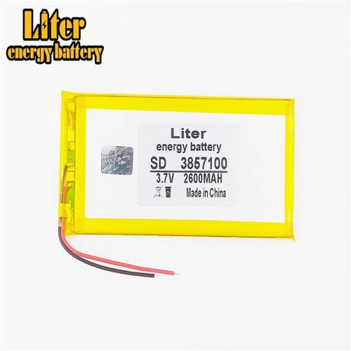 3.7V 2600mAH 3857100 BIHUADE polymer lithium ion / Li-ion battery for model aircraft,GPS,mp3,mp4,cell phone,speaker,bluetooth