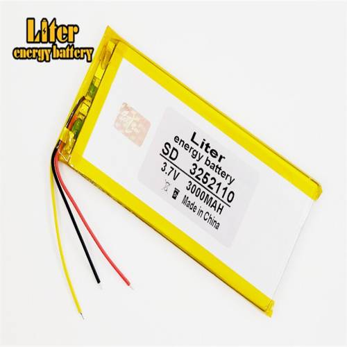 3 line 3.7v 3000mah,3252110 BIHUADE  Polymer Lithium Ion / Li-ion Battery For power Bank,cell Phone,speaker