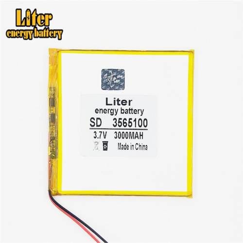 3565100 3.7v 3000mah Liter energy battery Lithium Polymer Battery With Board For 7 Inch Tablet Pc