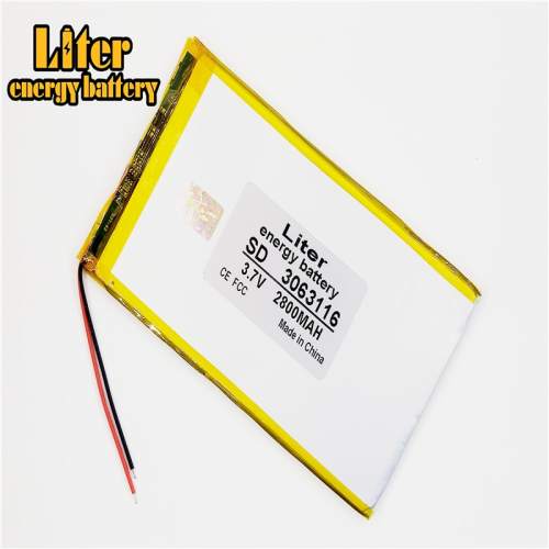 3.7v 2800mah,3063116 BIHUADE Polymer Lithium Ion / Li-ion Battery For Tablet Pc,power Bank,cell Phone,speaker