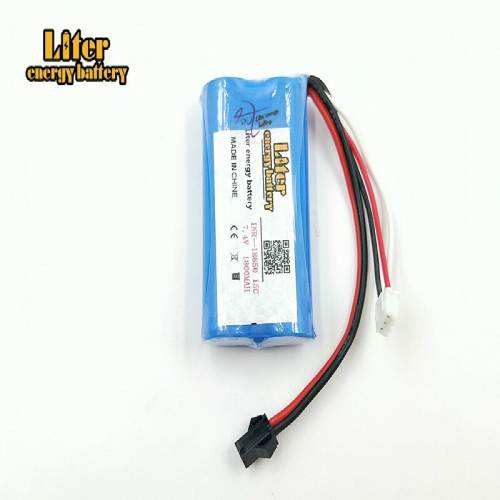 18650 Li-ion Battery 1800mAh 7.4v 1 2 3 pcs Lipo battery For Udi U12A Syma S033g Q1 Tianke H100 15C SM Plug