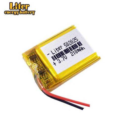 Liter energy battery 3.7V 502025 210MAH polymer lithium MP3 MP4 MP5 GPS Bluetooth small toys