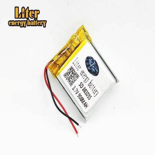 3.7V 803035 900MAH BIHUADE Rechargeable Li-ion Battery For Mini Fan MP3 MP4 GPS sound camera driving recorder