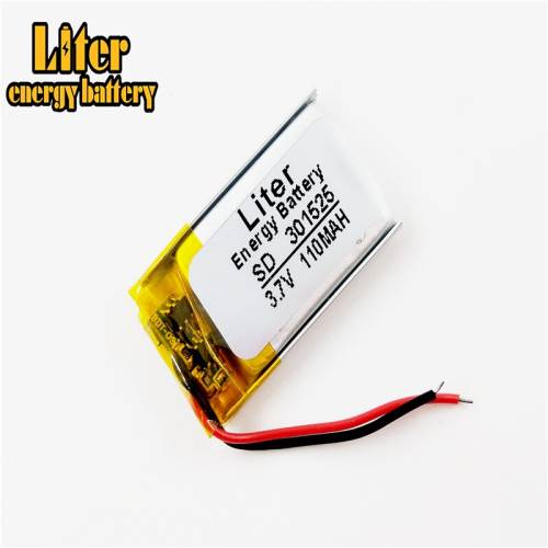 3.7V,110mAH,301525 BIHUADE polymer lithium ion / Li-ion battery for GPS,mp3,mp4,mp5,dvd,bluetooth,model toy mobile bluetooth