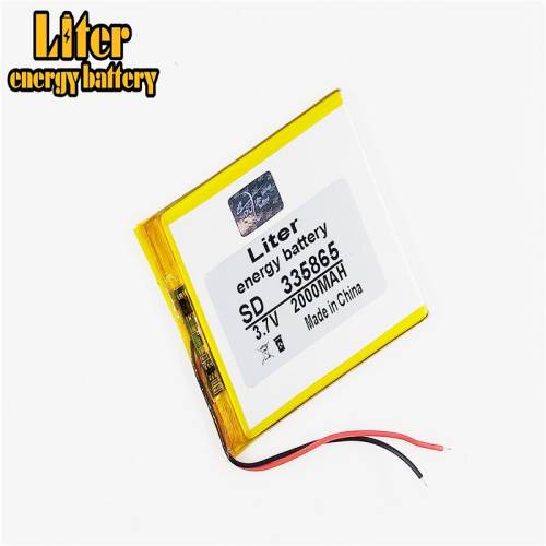3.7V 2000mAh 335865 BIHUADE Lithium Polymer Li-Po Rechargeable Battery For PAD GPS Vedio Game E-Book Tablet PC Power Bank