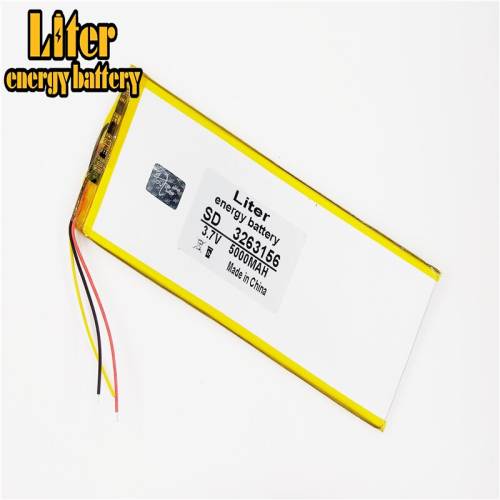 3 line 3263156 3.7V 5000mAh Liter energy battery Rechargeable li Polymer Li-ion Battery