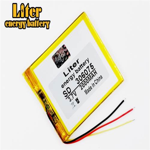 3 line 3.7V 306075 1800mah Liter energy battery smart home speakers Li-ion battery for dvr GPS