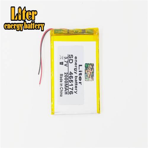3.7V,2000mAH 465176 BIHUADE Polymer lithium ion / Li-ion battery for TOY,POWER BANK,GPS,mp3,mp4,cell phone,speaker
