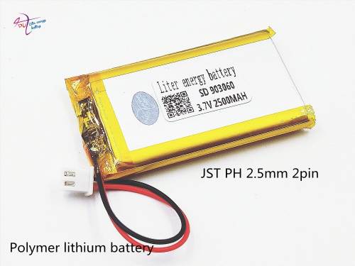 XHR-2P 2.54 2500mAh 903060 3.7V Liter energy battery story learning machine FLASH SHOE polymer lithium battery