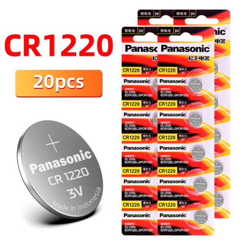 Original Panasonic CR1220 Coin Cell Button Batteries DL1220 BR1220 ECR1220 LM1220 3V Lithium Battery For PDA MP3 player 1 order