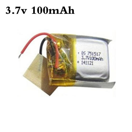 3.7V 100mAh Lipo battery for Cx10 CX-10 CX-12 JJ810 820 828 V646 RC Drone Spare Parts 3.7v 751517 Battery