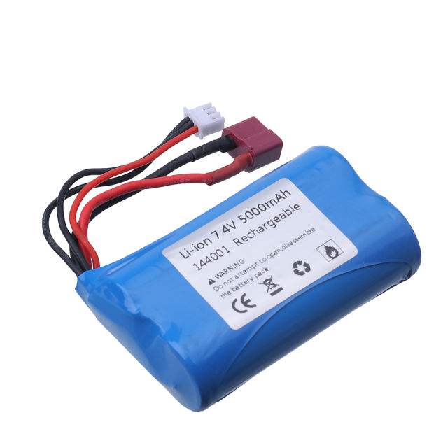 7.4V Li-ion Batery for remote control toy car parts T/JST/SM/Tamiya Plug For wltoys 144001 12428 rc car 7.4V 5000mah battery