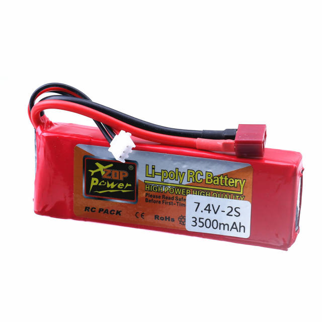 Original battery for Wltoys car 2s 7.4 V 3500mAh Lipo battery T Plug for Wltoys 144001 12428 114019 RC car Off-road car battery