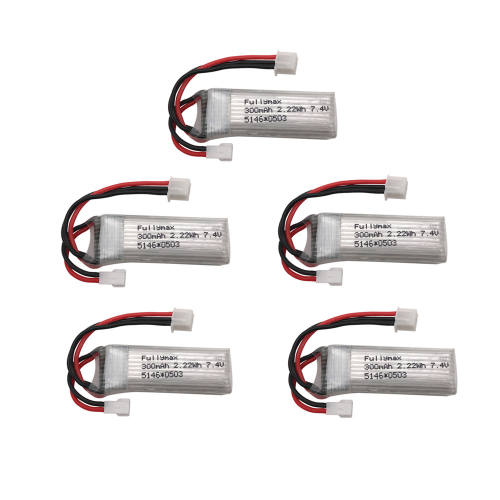 7.4V 300mAh LiPo Battery for WLtoys F959 XK DHC-2 A600 A700 A800 A430 2.22Wh RC Drone Spare Parts 7.4v 2s li-po battery 2pcs