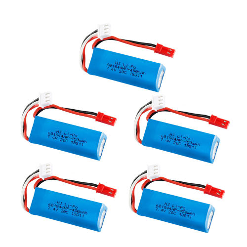 7.4V 450mAh Lipo Battery 2S for WLtoys K969 K989 K999 P929 P939 RC Car 601844 20C 7.4 V 450 mah