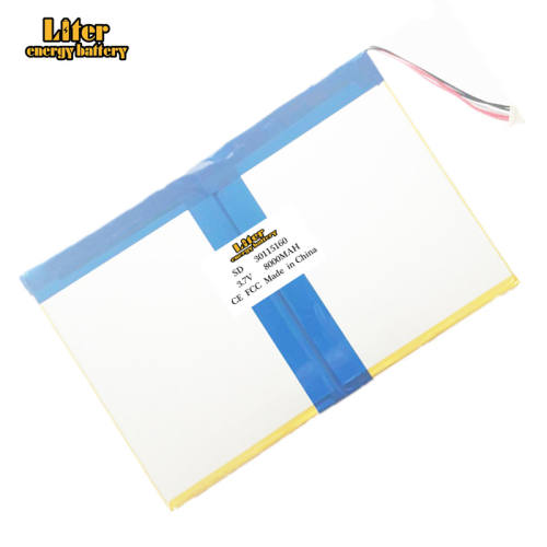 3.7v 8000mAh 30115160 Li-Polymer Replacement Battery For Smart Tab 1005 Tablet PC Accumulator 5-wire Plug