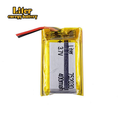 3.7V  752030 400mah Liter energy battery rechargeable battery MP3/4/5 Bluetooth monitor walkie talkie battery